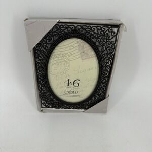 Fetco Home Decor Ivana-Bronze 4x6 Oval Scrollwork Picture Frame F923746 NIB
